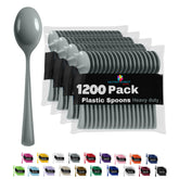 Heavy Duty Silver Plastic Spoons | Case of 1200